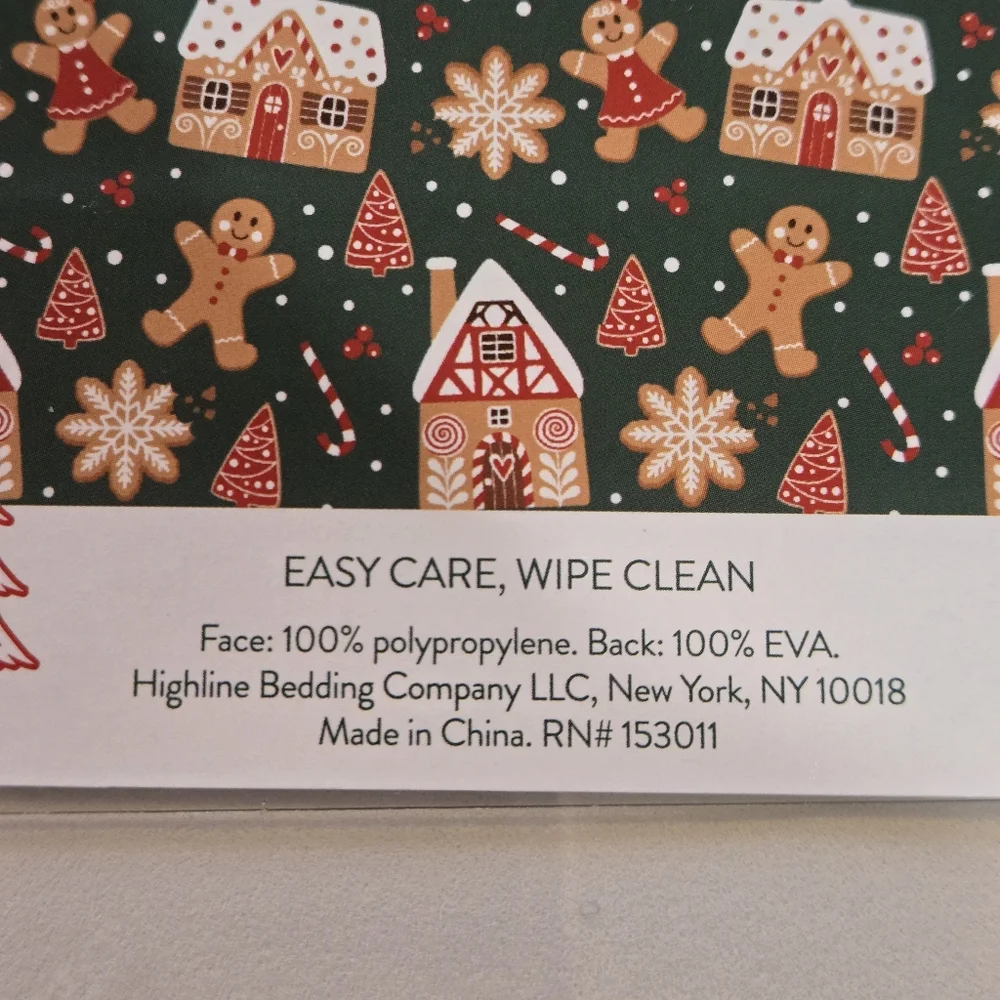 Gingerbread Festive Holiday Placemats - 6 Pack